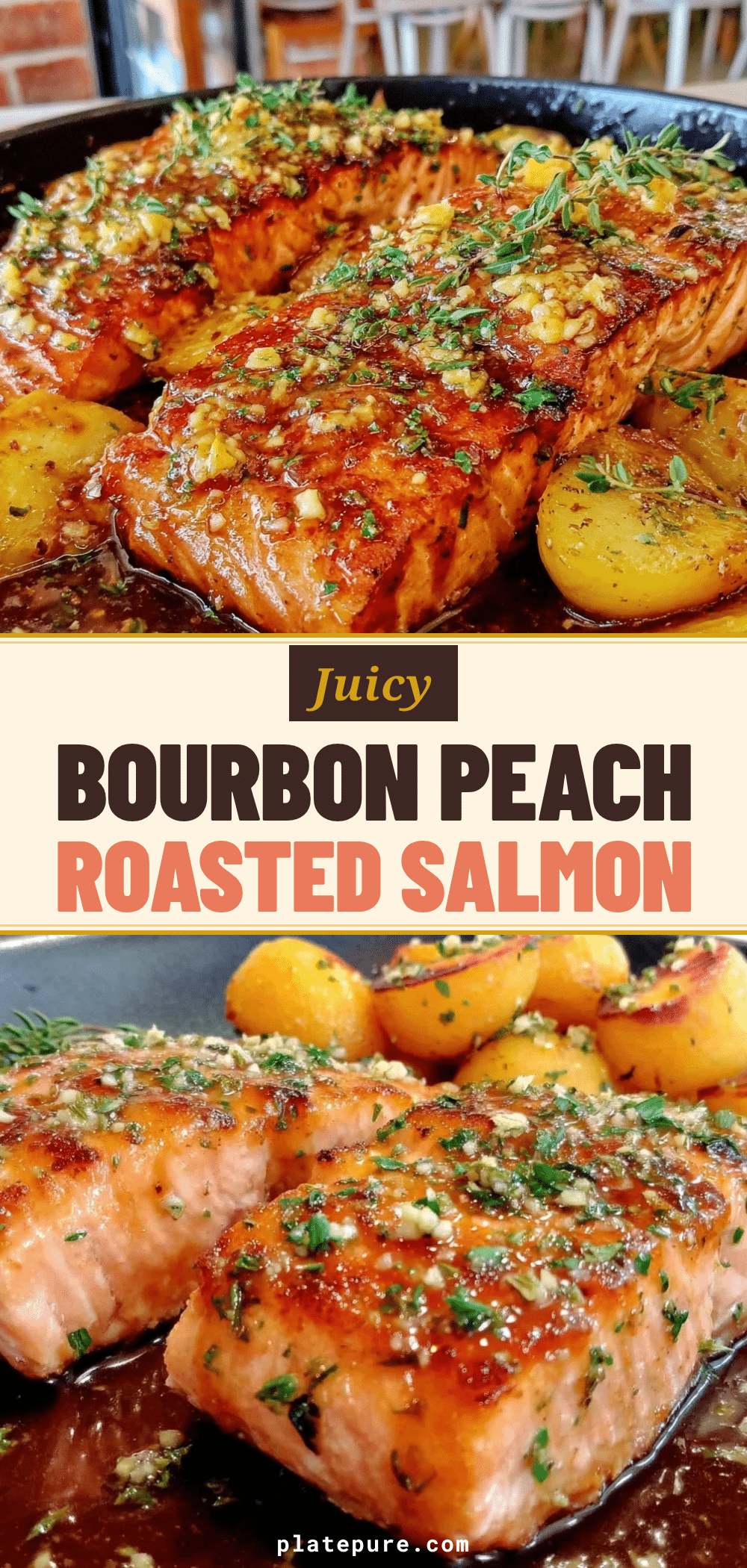 Bourbon Peach Roasted Salmon recipe