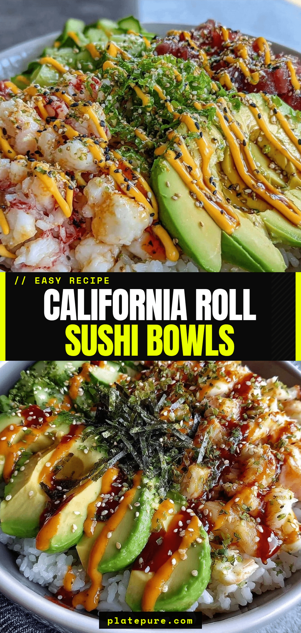 California Roll Sushi Bowl recipe