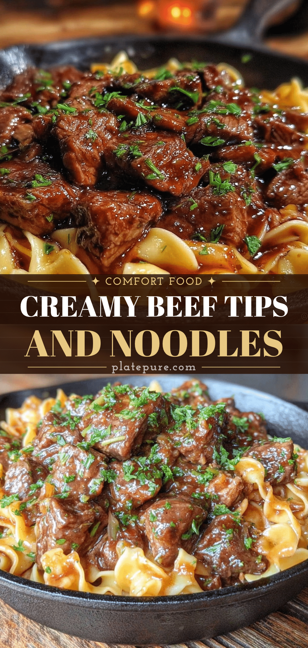 creamy beef tips and noodles recipe