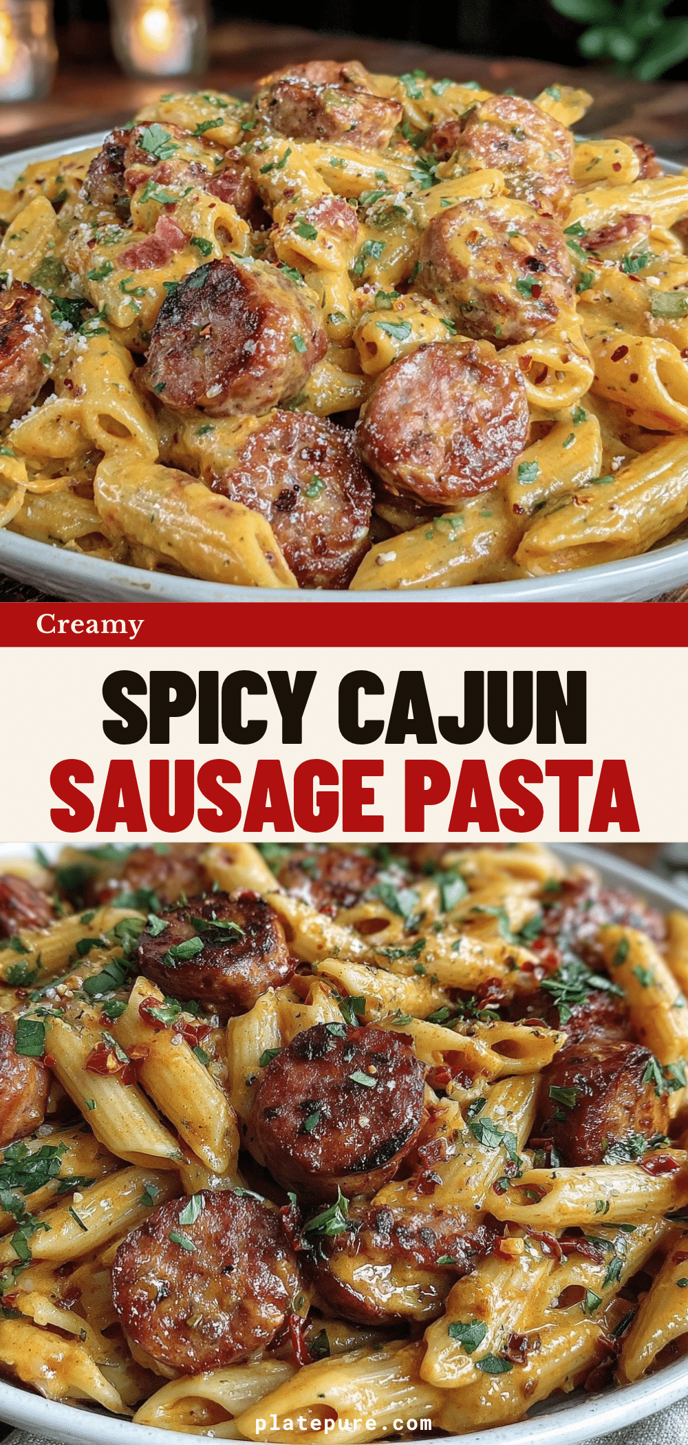 creamy cajun sausage pasta recipe