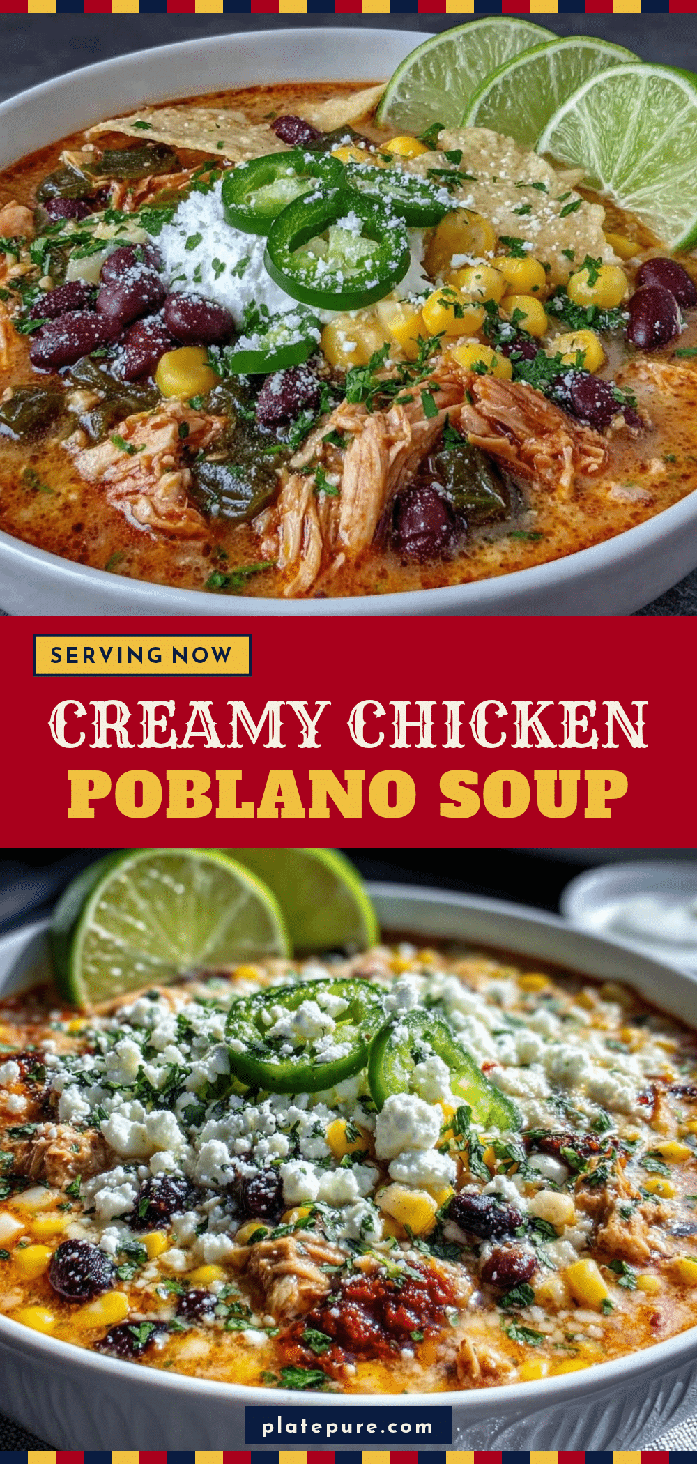 Creamy Chicken Poblano Soup recipe