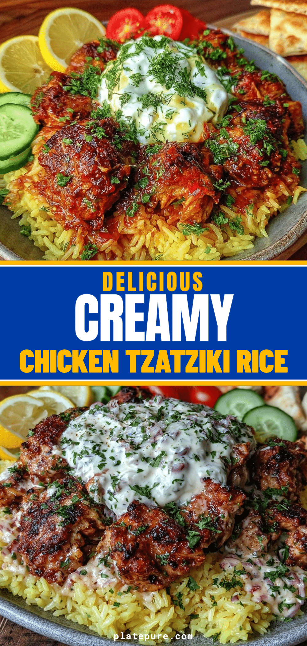 Creamy Chicken Tzatziki Rice Bowl recipe