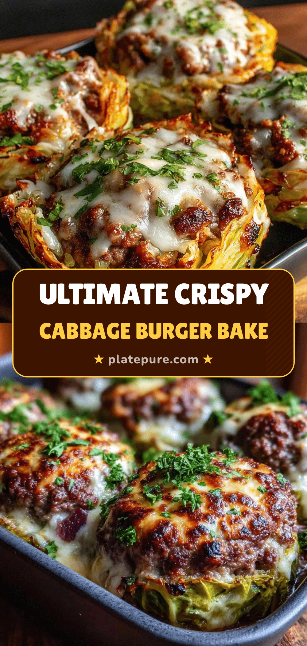 crispy cabbage burger bake recipe