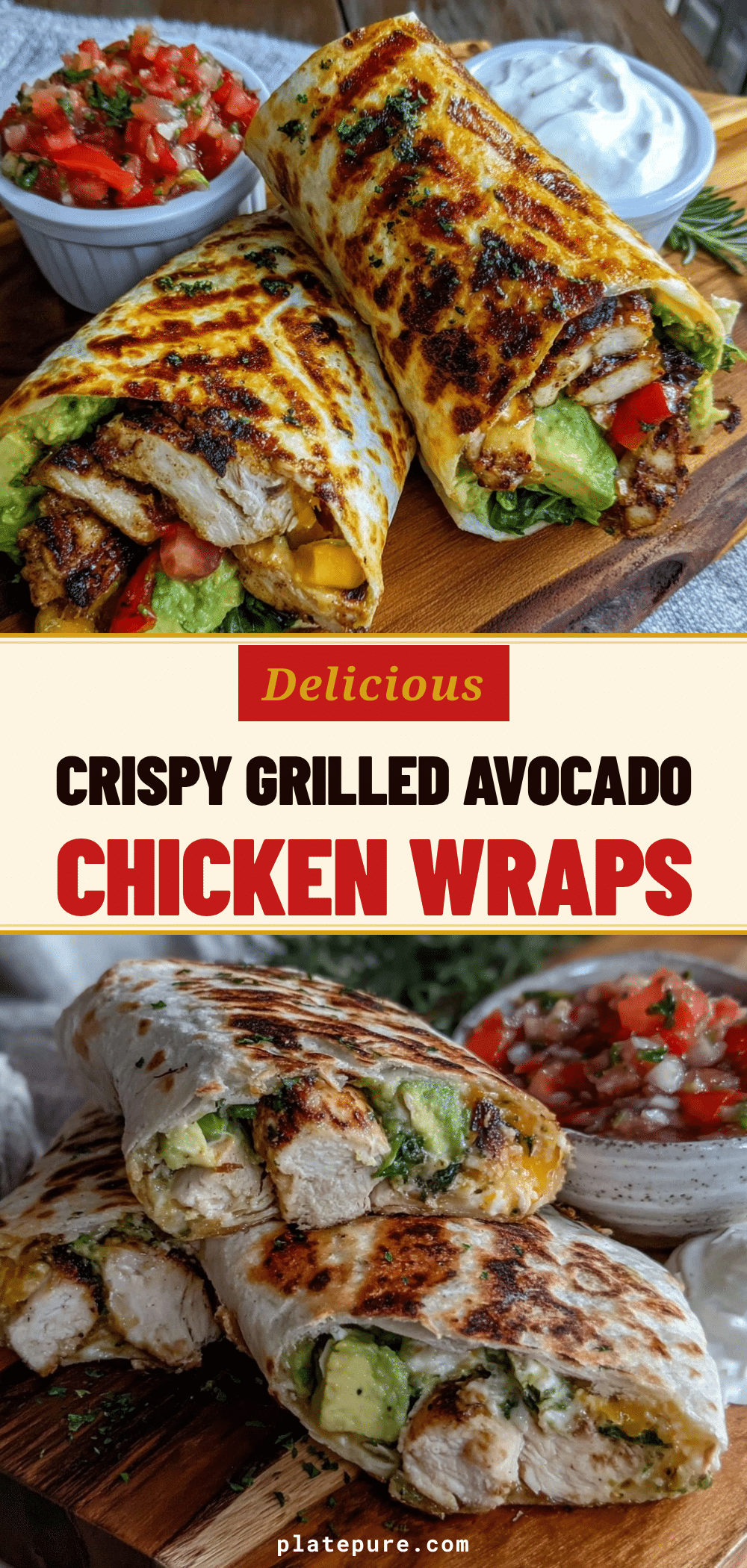 grilled avocado chicken wraps recipe