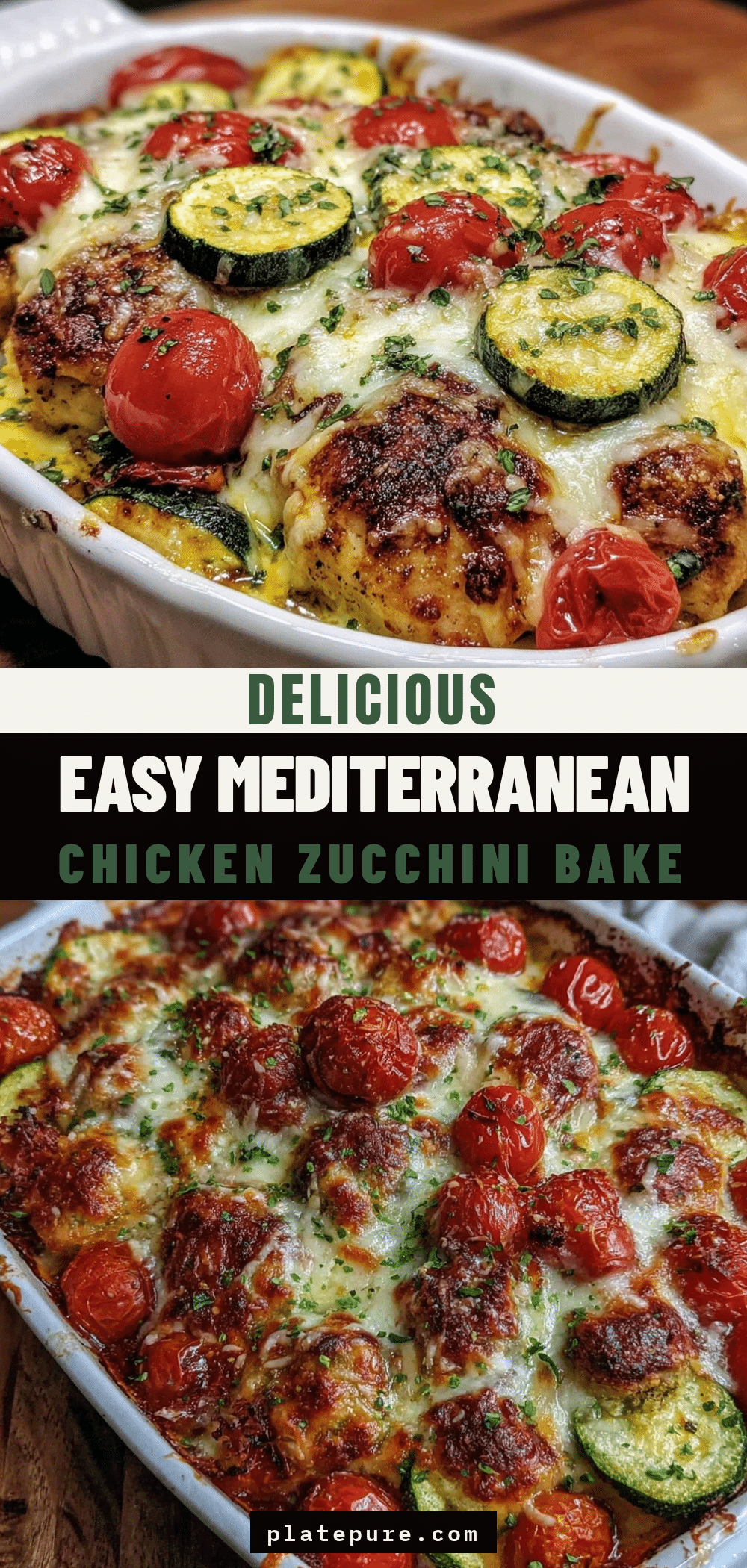 Mediterranean chicken zucchini bake recipe