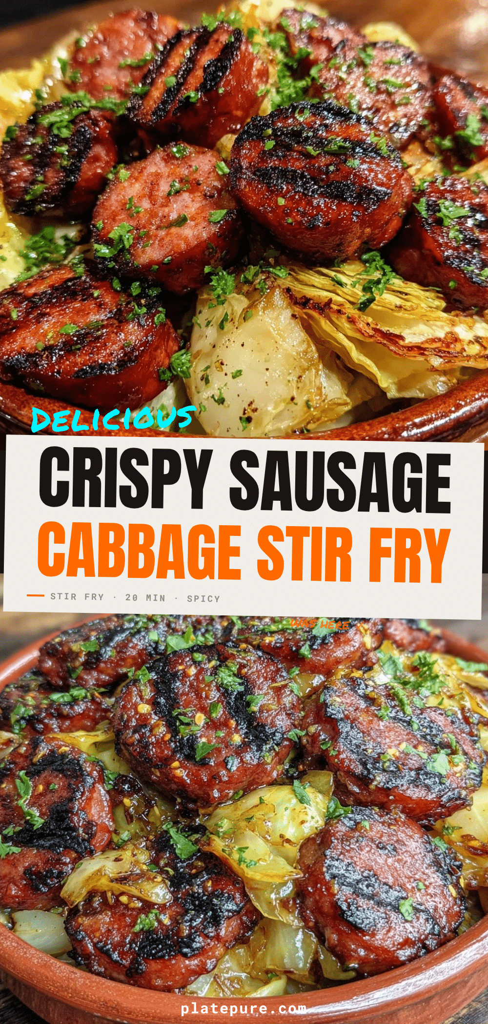 one-pan sausage cabbage stir fry recipe