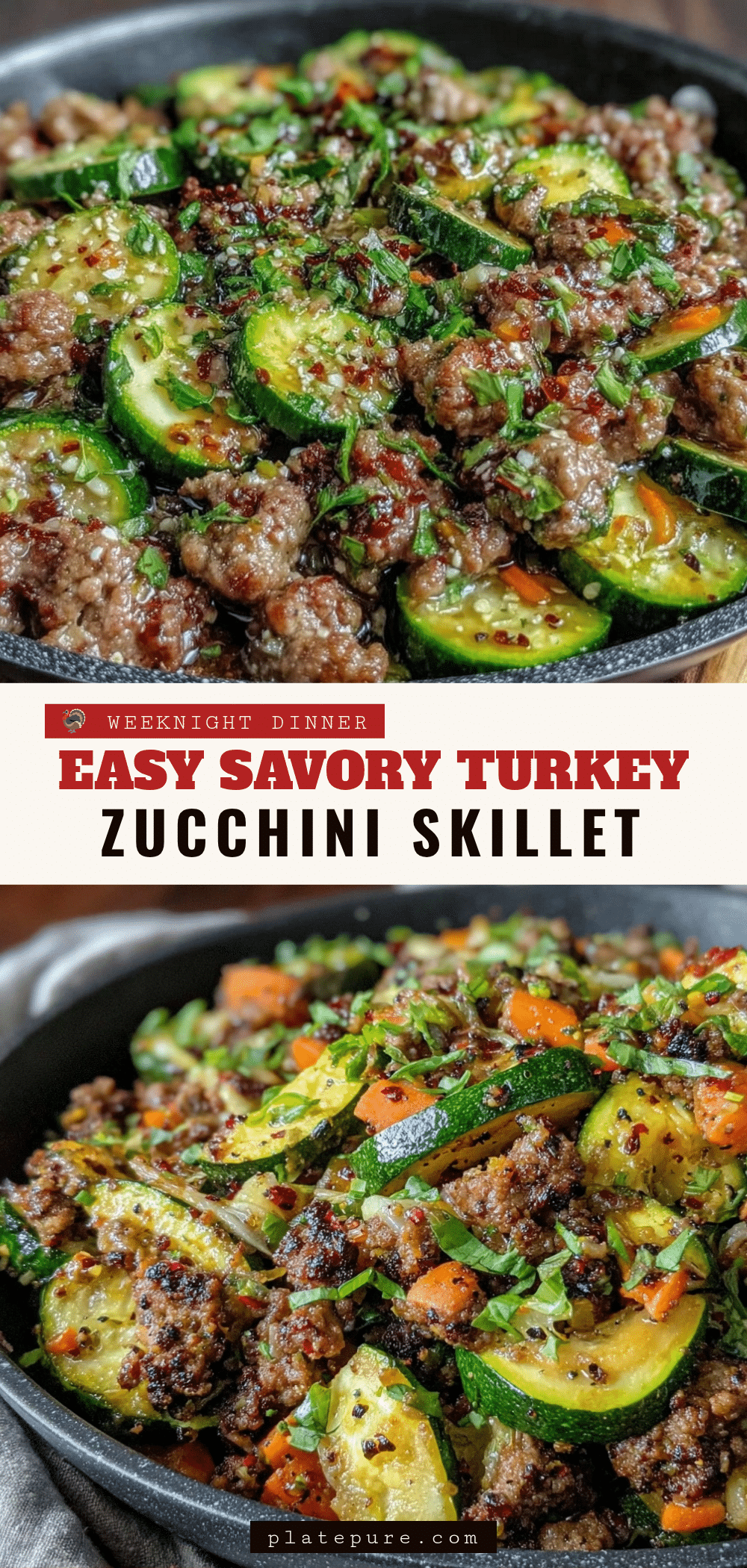 one-skillet ground turkey zucchini dinner recipe