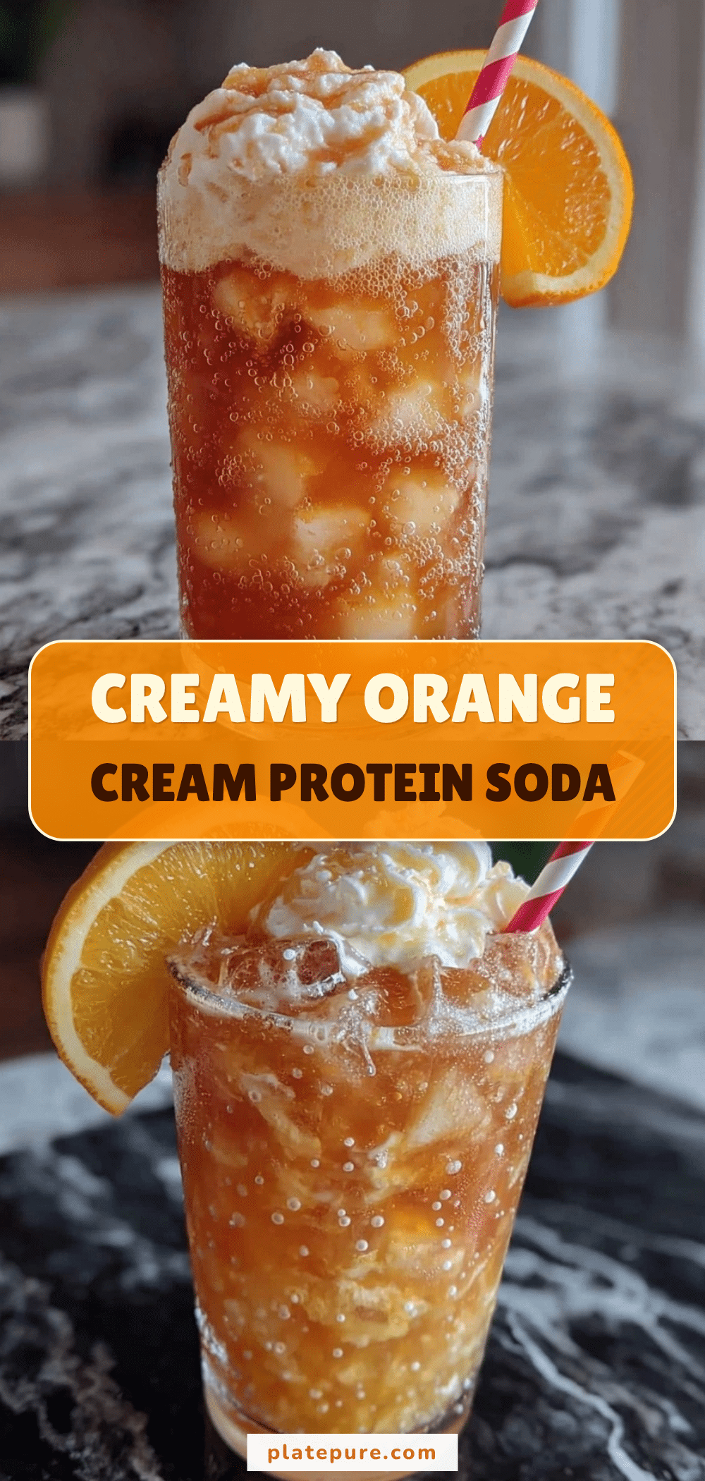 orange cream protein dirty soda recipe