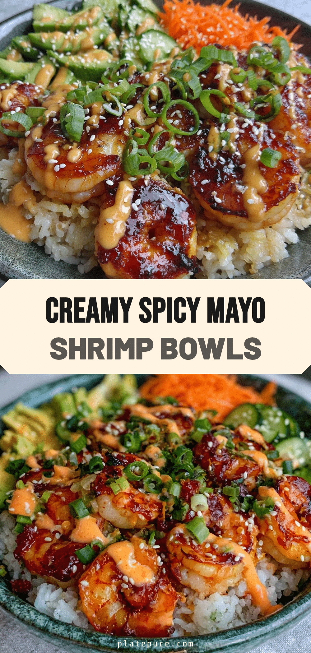 spicy mayo shrimp bowls recipe