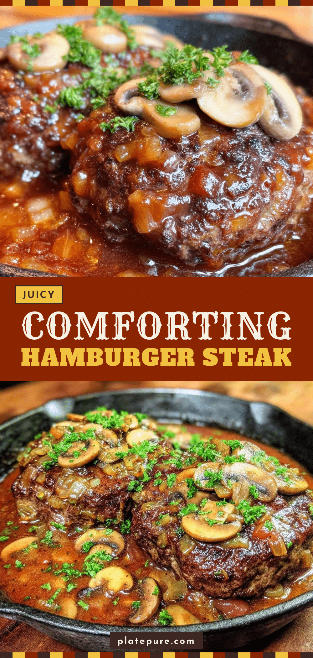 Tender Hamburger Steak With Mushroom Gravy recipe