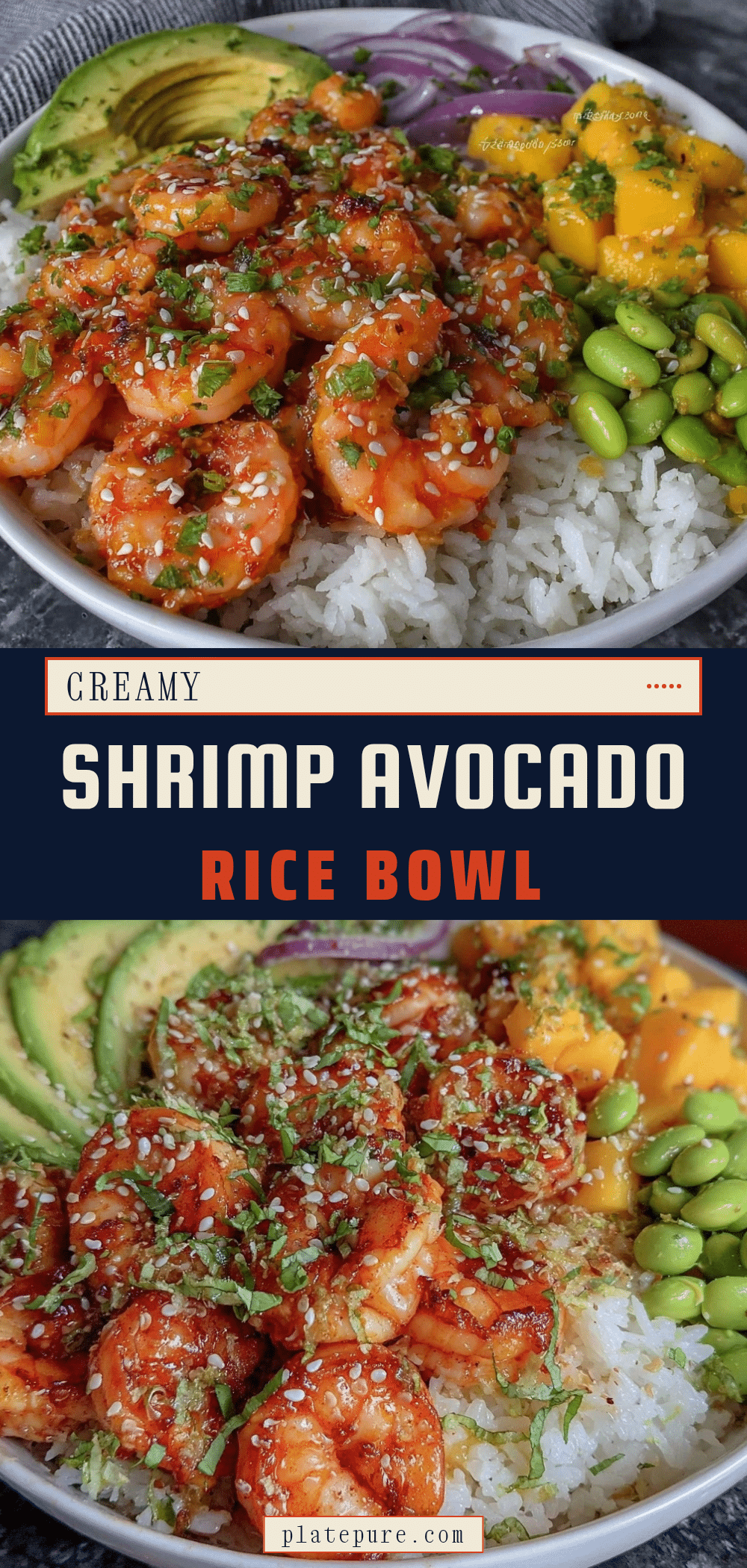 tropical shrimp avocado bowl recipe