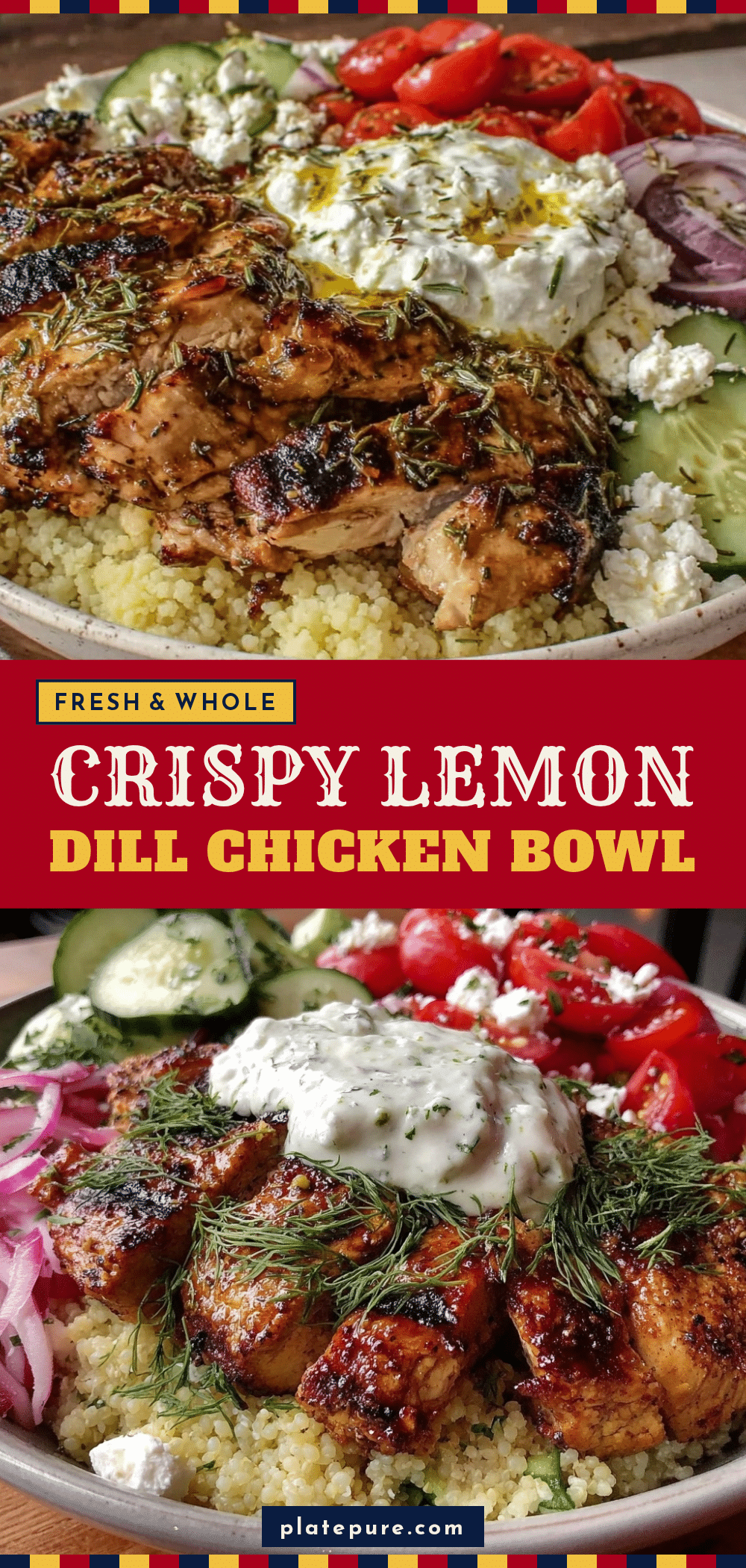 zesty lemon dill chicken bowl recipe