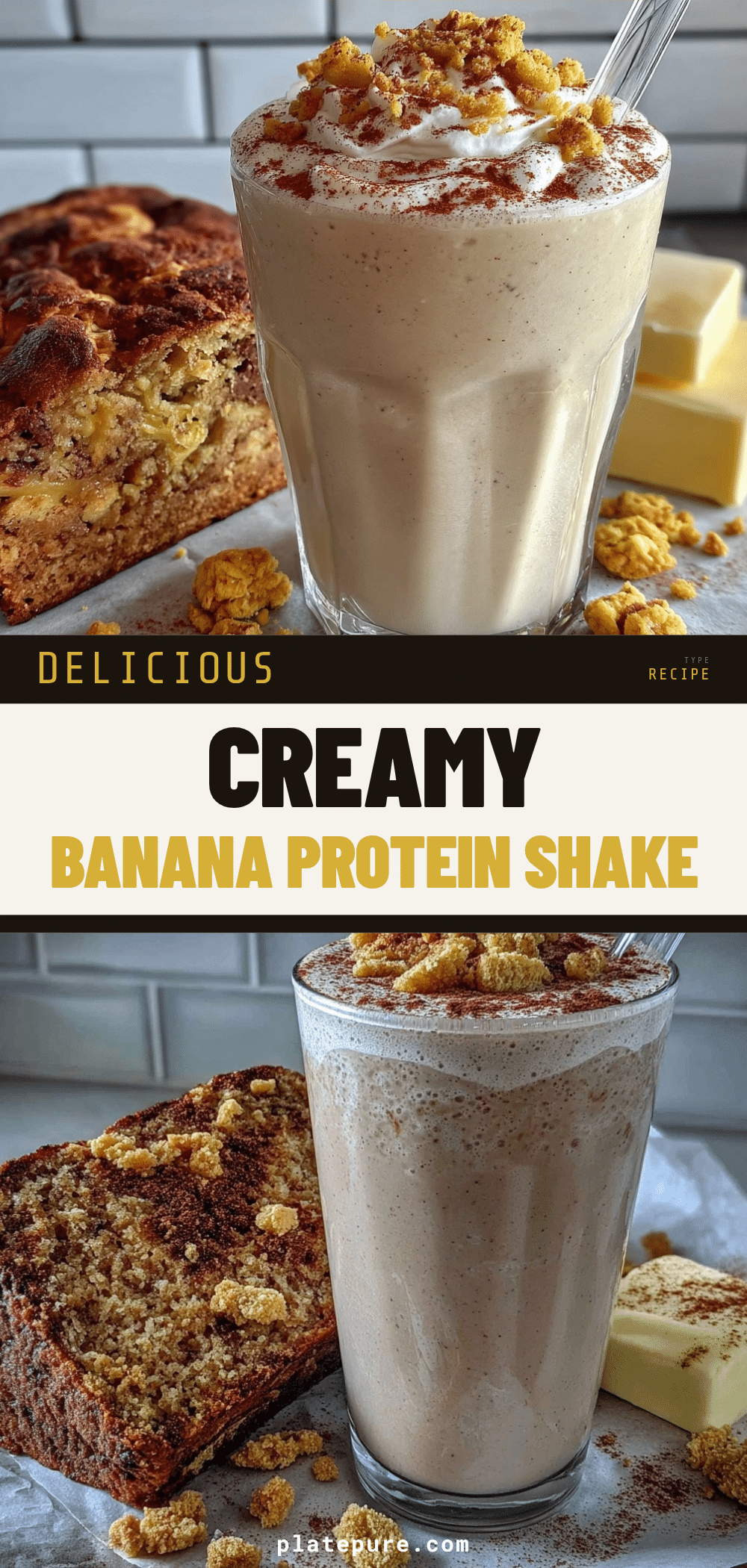 banana bread protein shake recipe