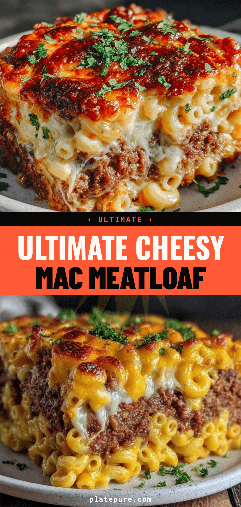 Cheesy Mac And Cheese Meatloaf Casserole recipe