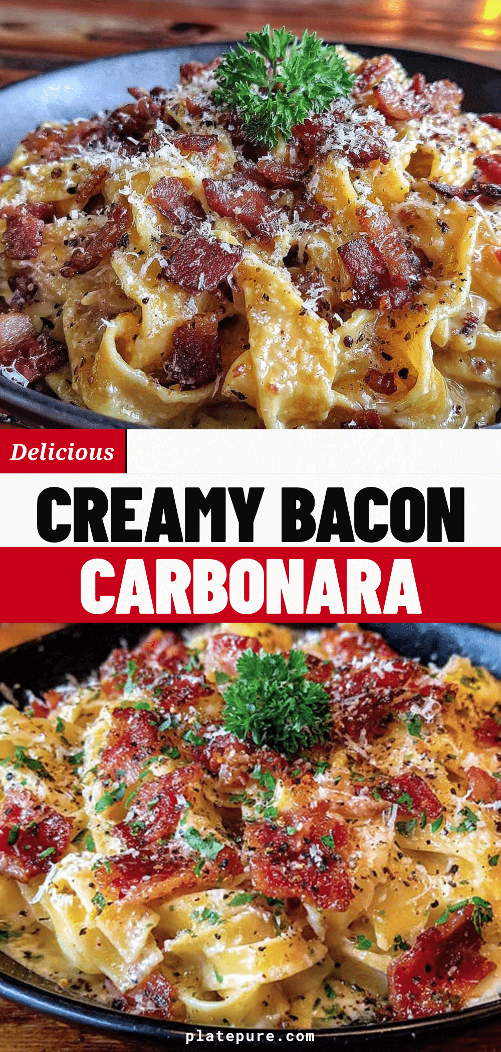 creamy bacon carbonara pasta recipe