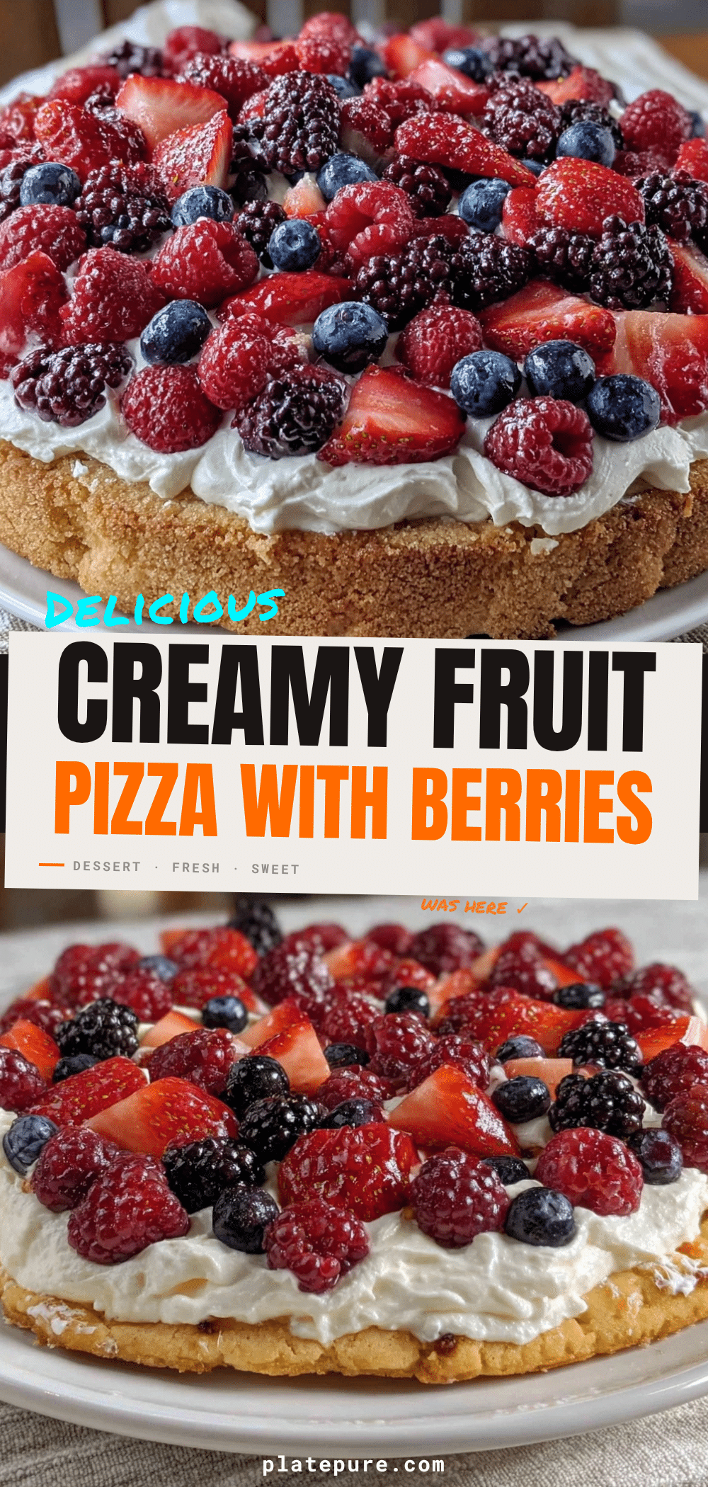 creamy fruit pizza with berries recipe