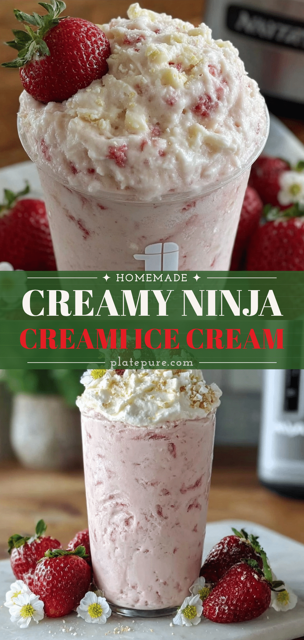 creamy strawberry protein ice cream recipe