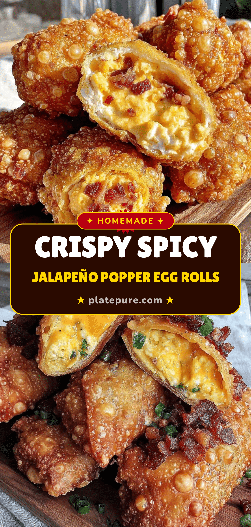 Crispy Jalapeño Popper Egg Rolls recipe