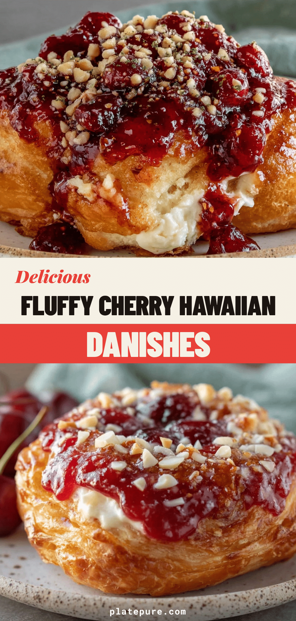 Easy Cherry Hawaiian Danishes recipe