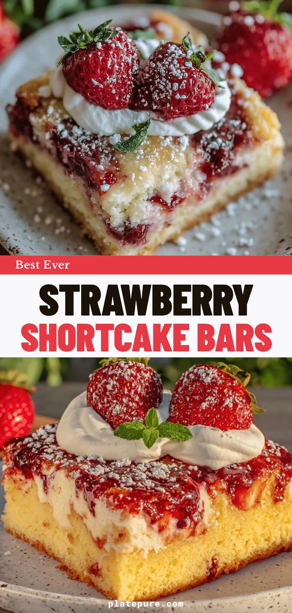 Easy Strawberry Shortcake Bars recipe