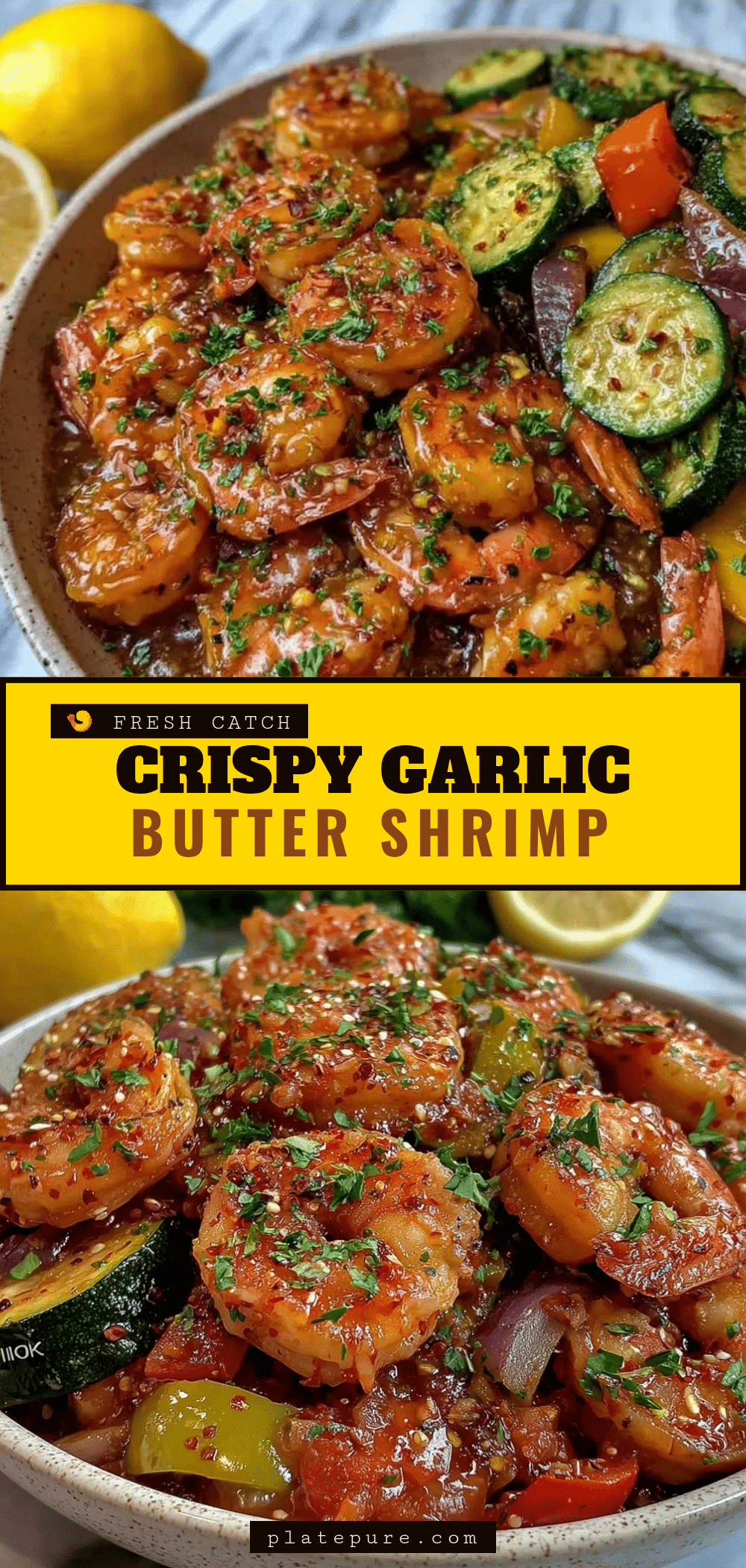 garlic butter shrimp with veggies recipe