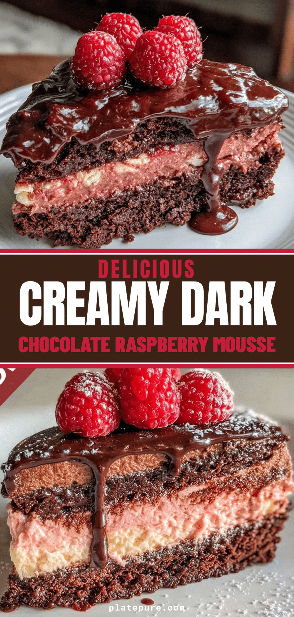 rich raspberry chocolate mousse cake recipe