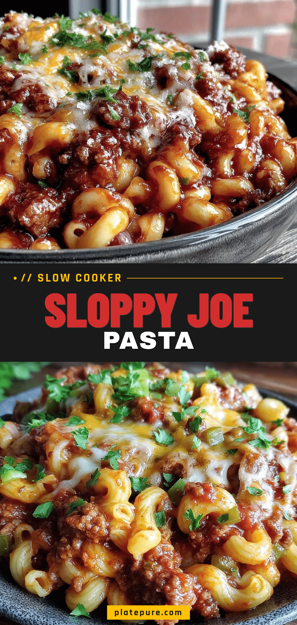 Slow Cooker Sloppy Joe Pasta recipe
