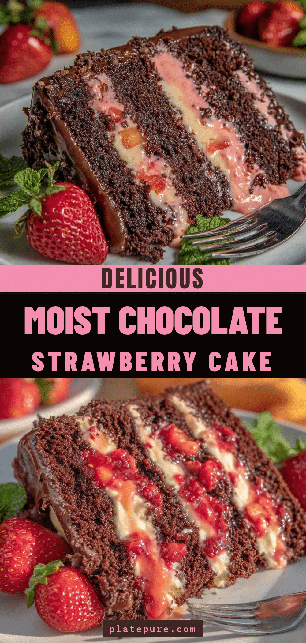 strawberry chocolate cake recipe