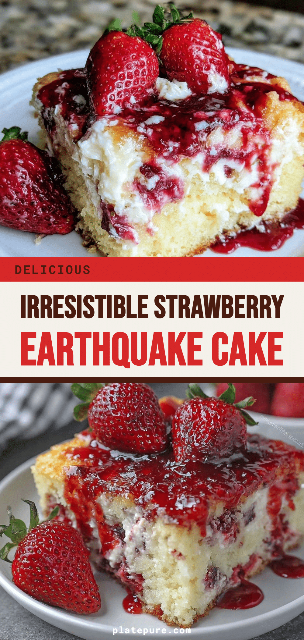 Strawberry Earthquake Cake recipe