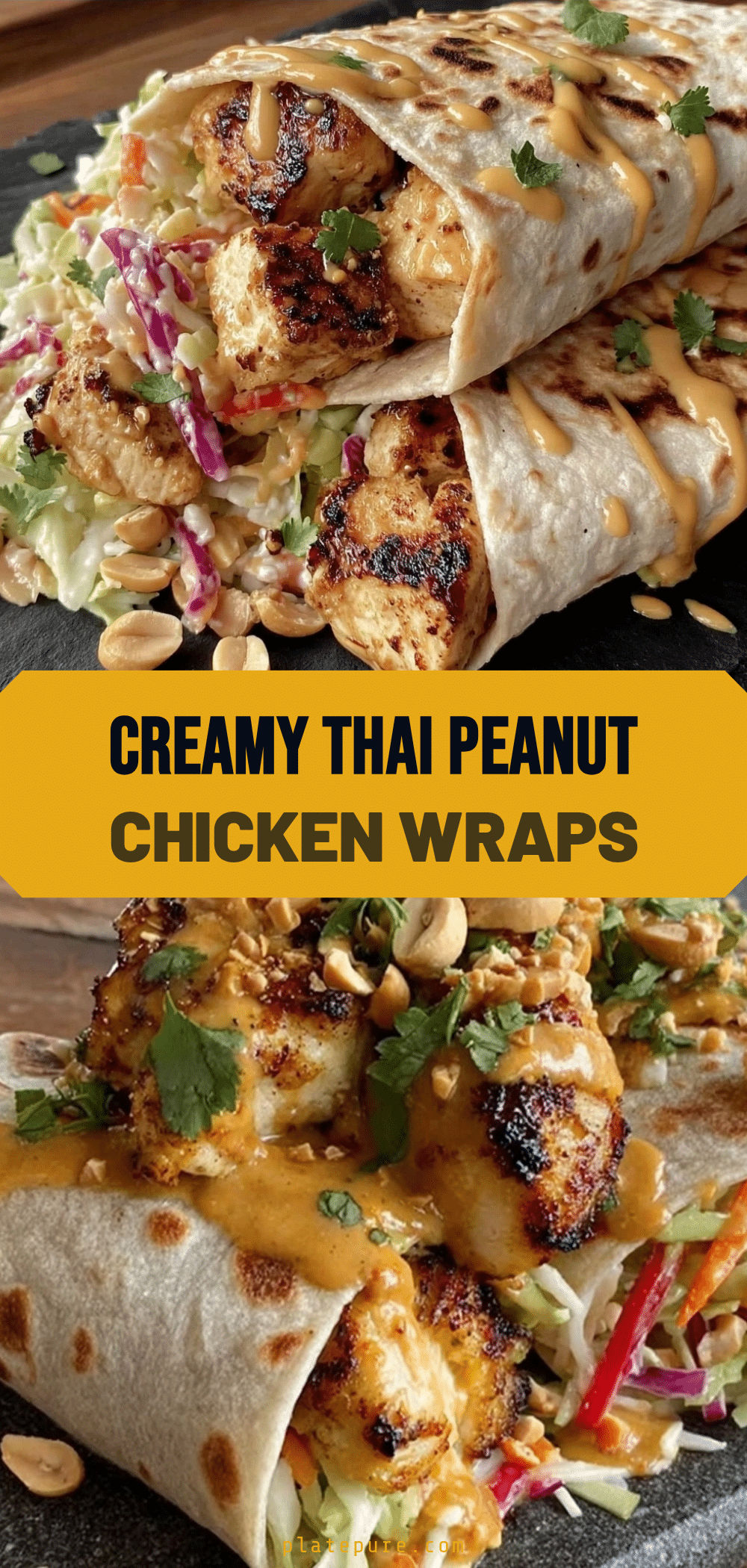 Thai Peanut Chicken Wraps recipe
