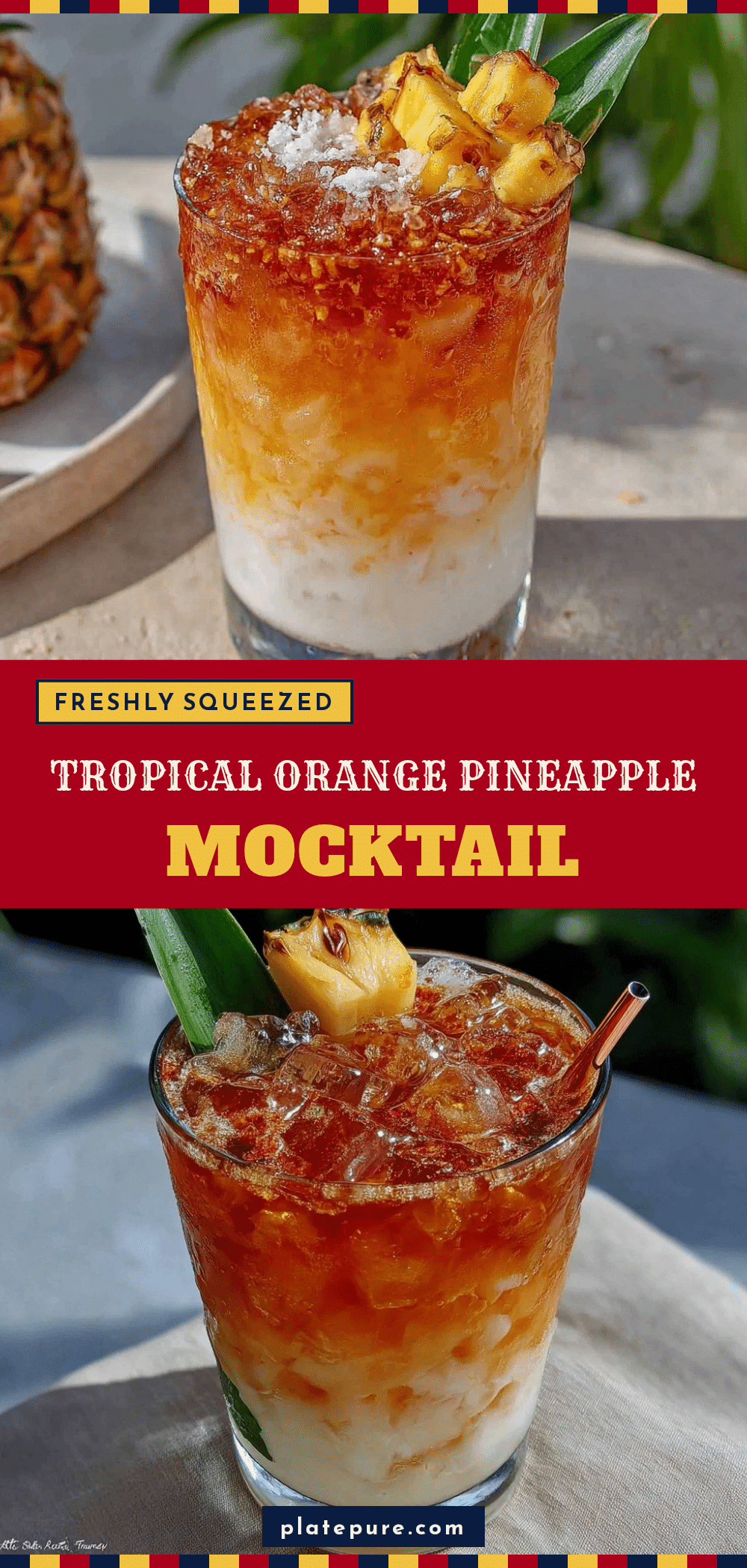 Tropical Pineapple Coconut Mocktail recipe